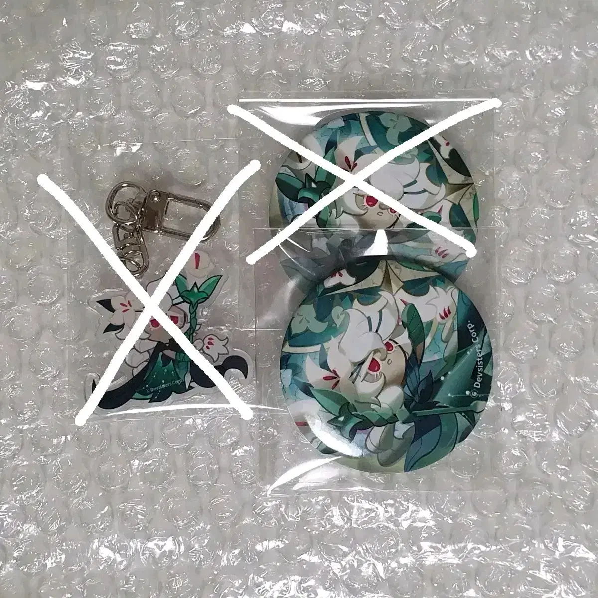 クッキーランキングダムセントリリーアクリルキーリング缶バッジ